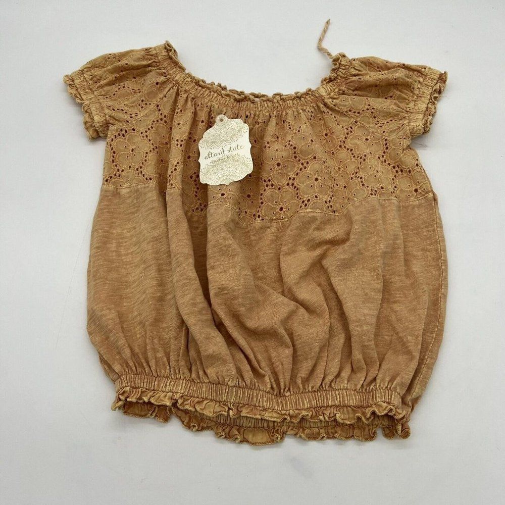 Altar’d State Peach Off The Shoulder Top Size XS NWT